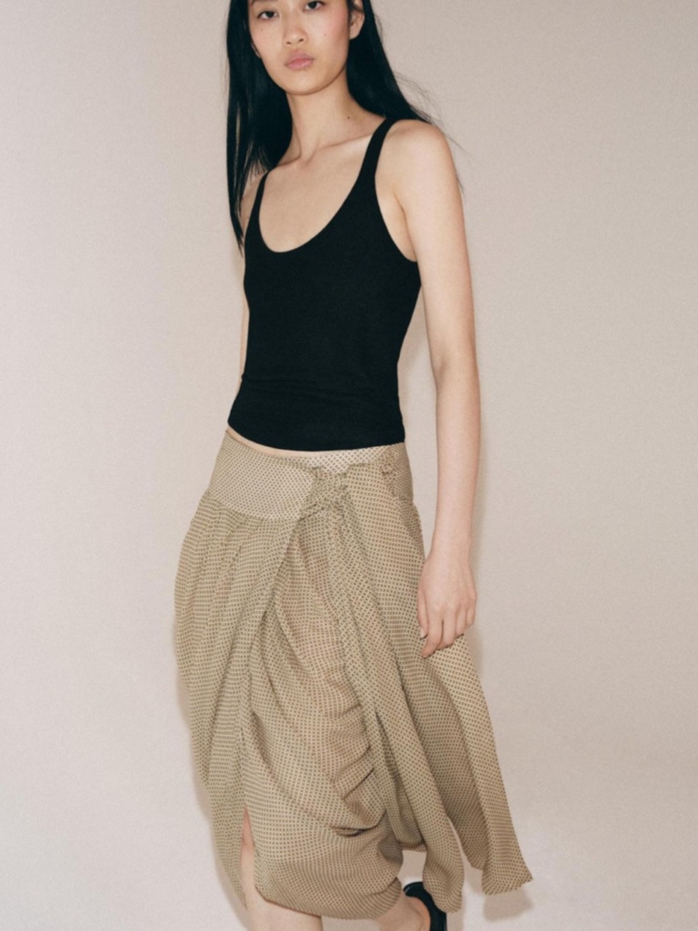 Zara ZW Collection Draped Skirt